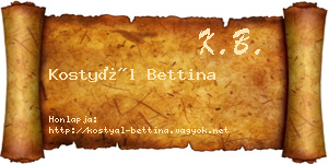 Kostyál Bettina névjegykártya